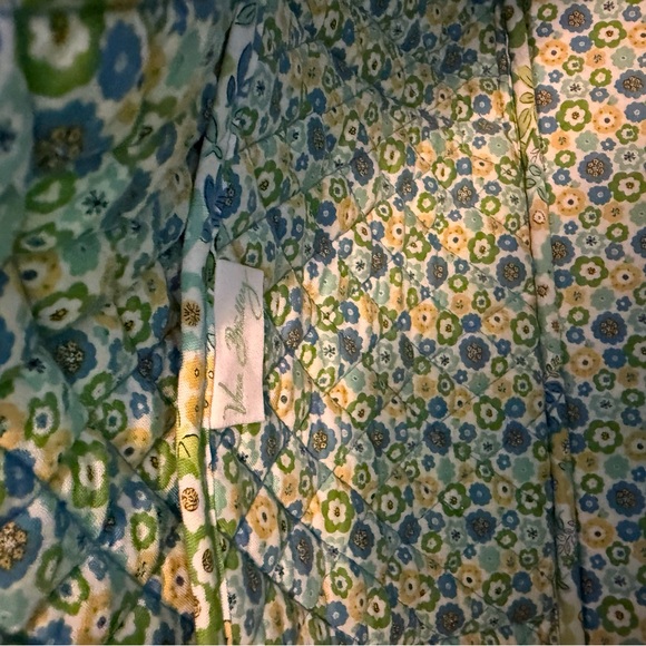 Vera Bradley Cotton Tote English Meadow Yellow Blue Floral Retired Pattern - Picture 7 of 11